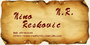 Nino Resković vizit kartica